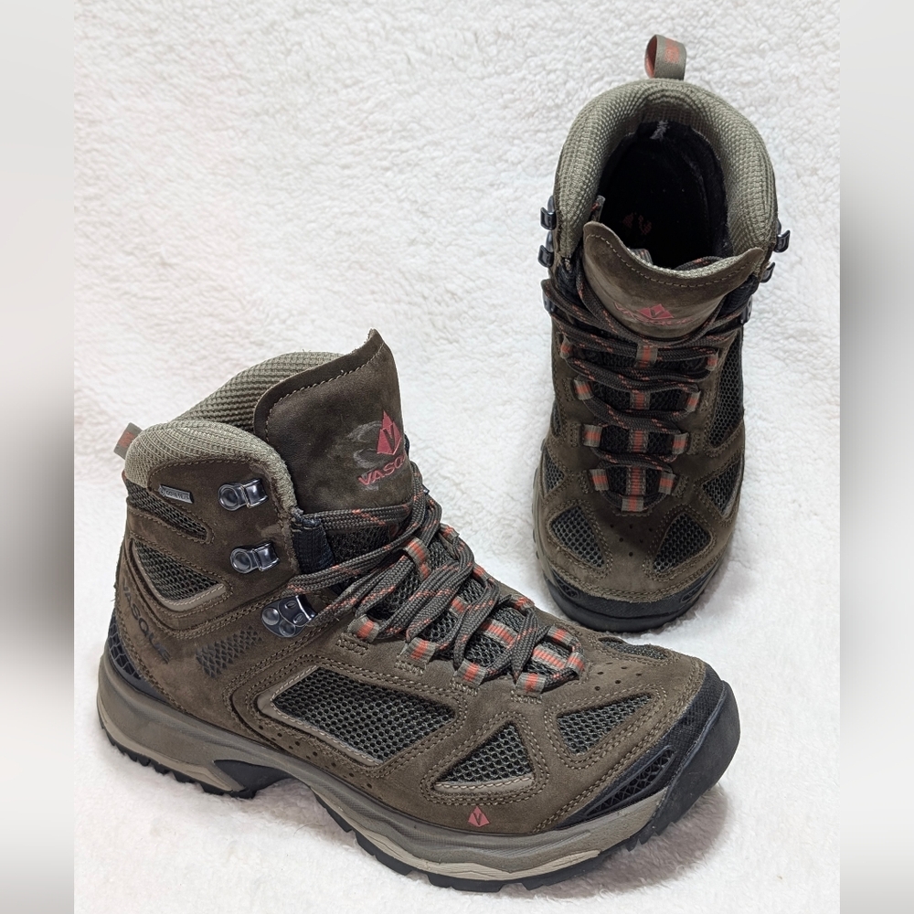 VASQUE Men's 8 Wide Breeze III Hiking Boots Brown Lace Up Leather Waterproof